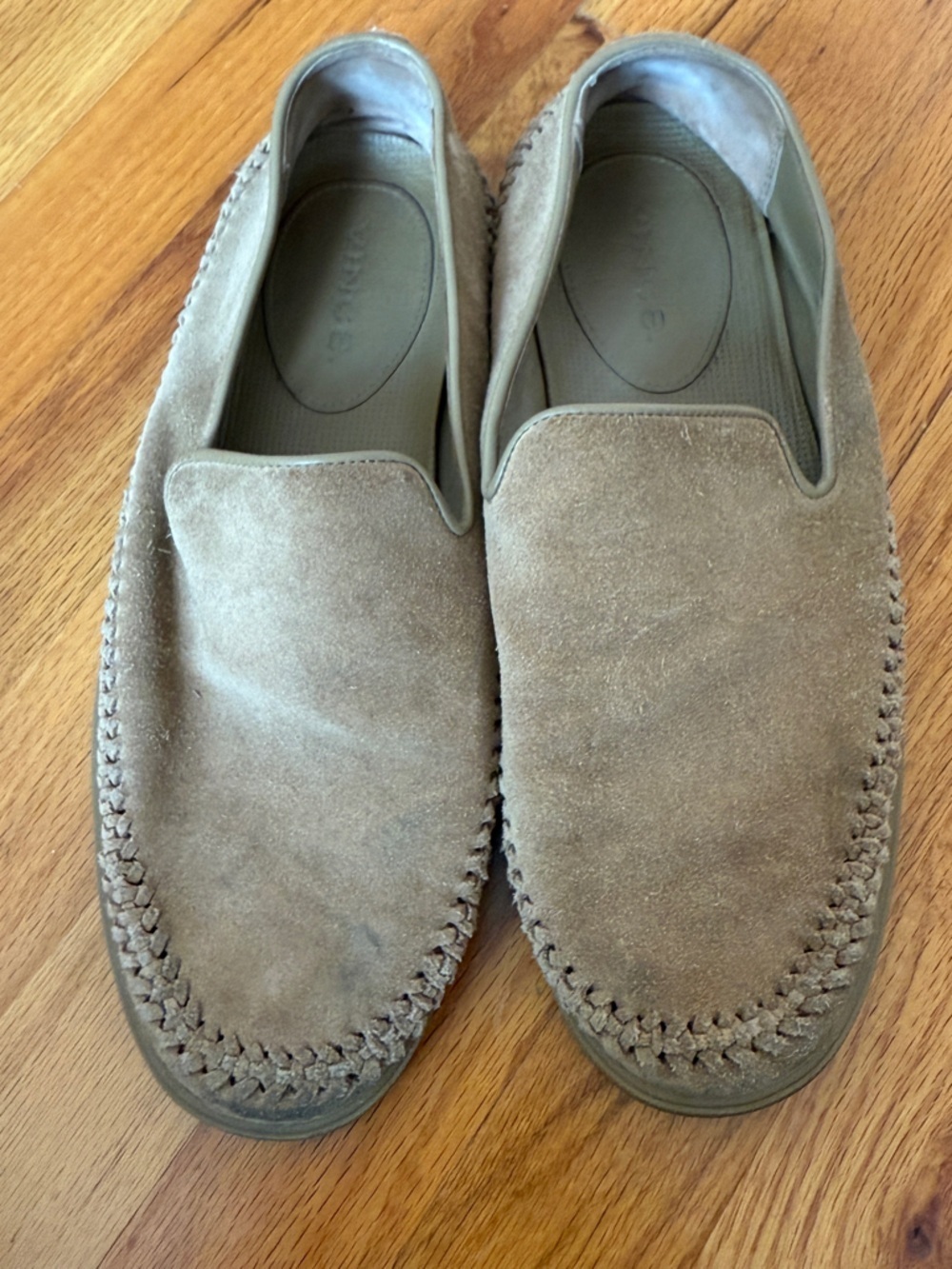 VINCE Men's Beige Suede Sonoma Loafers Size 8.5